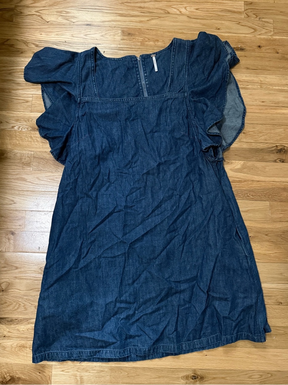 Free People Denim Sleeveless Shift Dress